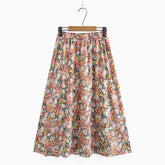 Feria - Plus size Effortless floral chiffon Skirt